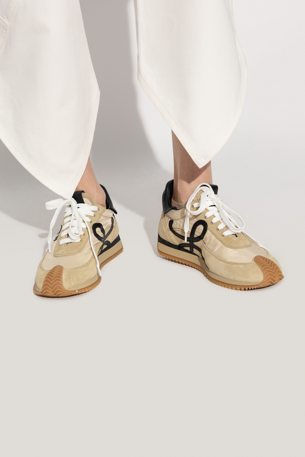 スニーカー LOEWE 25SS Flow Runner Suede Sneakers L815282X39 GOLDBLACK Flow Runner in nylon and suede Gold/Black - LOEWE